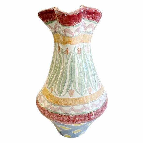 Mackenzie-Childs Vintage Pottery Aalsmeer 8” Pitcher - Picture 2 of 8